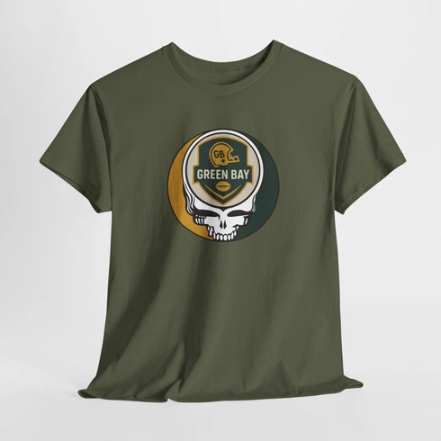 Grateful Dead - Green Bay Packers Stealie Grateful Dead Steal Your Face T-Shirt - NFL - StealieShop